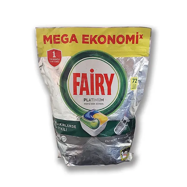 قرص ماشین ظرفشویی فیری بسته ۷۲ تایی مدل پلاتینیوم